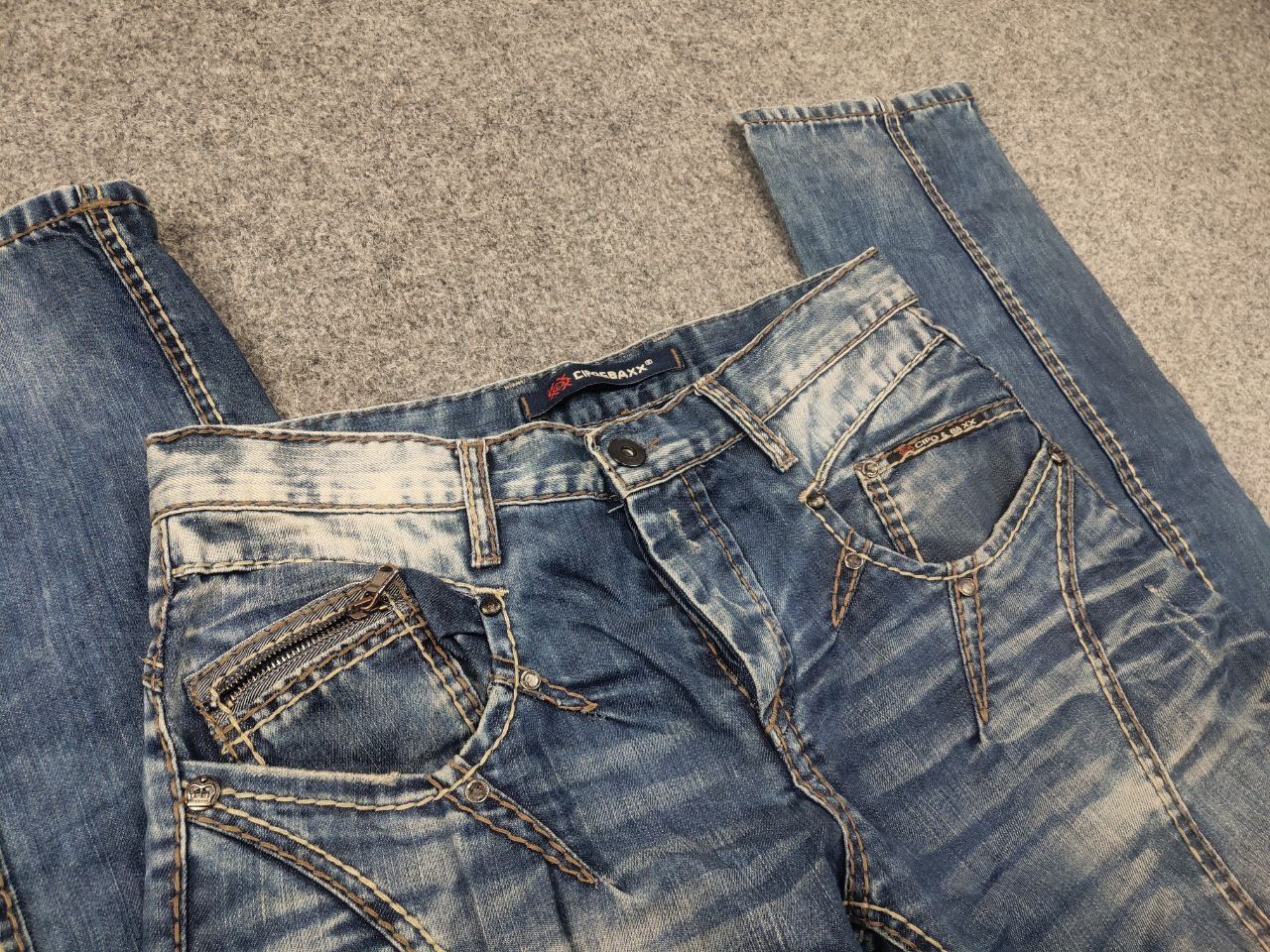 Japanese Brand Vintage Cipo Baxx Japan Y2k Style if six was nine Zip Jeans Size US 32 / EU 48 - 12 Thumbnail