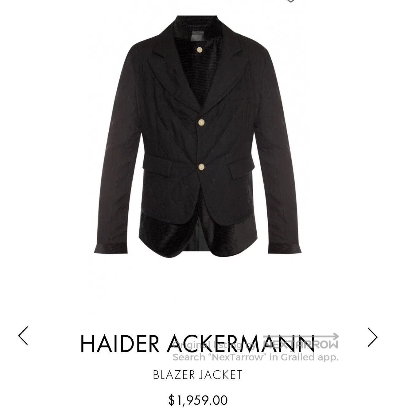 Haider Ackermann black wool blend two-in-one jacket. Size US L / EU 52-54 / 3 - 4 Thumbnail