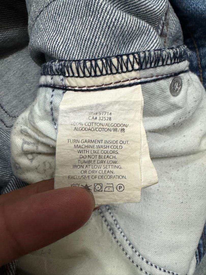 If Six Was Nine VINTAGE ARMANI EXCHANGE DESTROY SPLASHING FADED DENIM GRUNGE Size US 31 - 21 Thumbnail