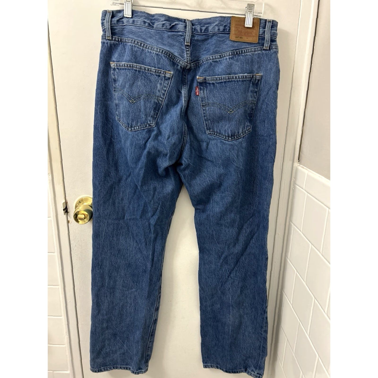 Levi's VINTAGE Levi's 501 Jeans Mens 31x30 Blue Big E Original Fit Straight Button Fly 90s Retro USA Mens Size US 31 - 4 Thumbnail
