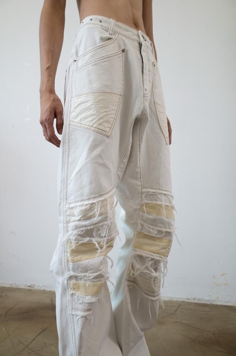 POST ARCHIVE FACTION (PAF) CARNET ARCHIVE - HUMAN-SHELL DESTROYED TROUSERS WHITE Size US 27 - 3 Thumbnail