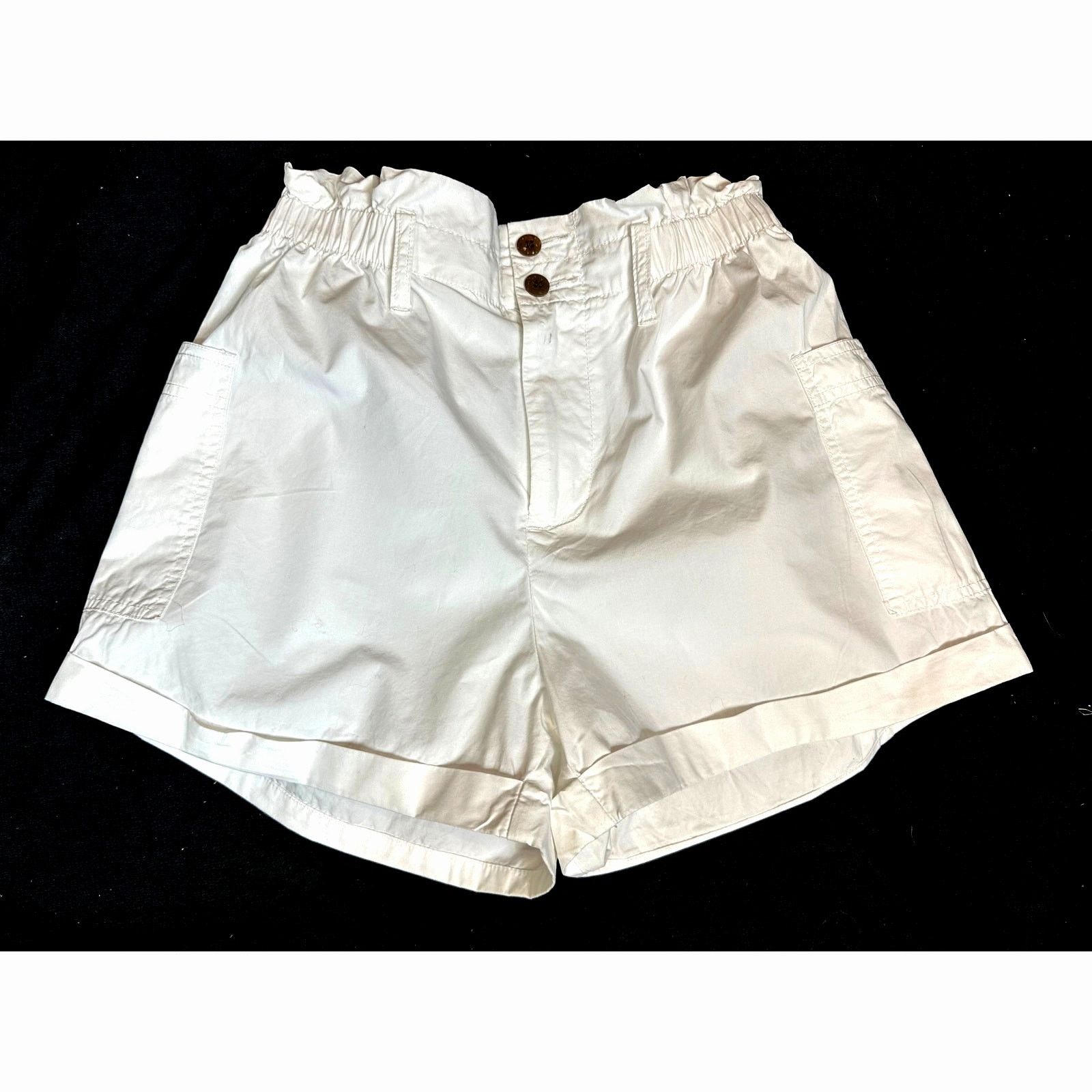 Urban Outfitters Paper Bag Waist Hip Pockets Urban Outfitters Shorts White S Size 27" / US 4 / IT 40 - 2 Thumbnail