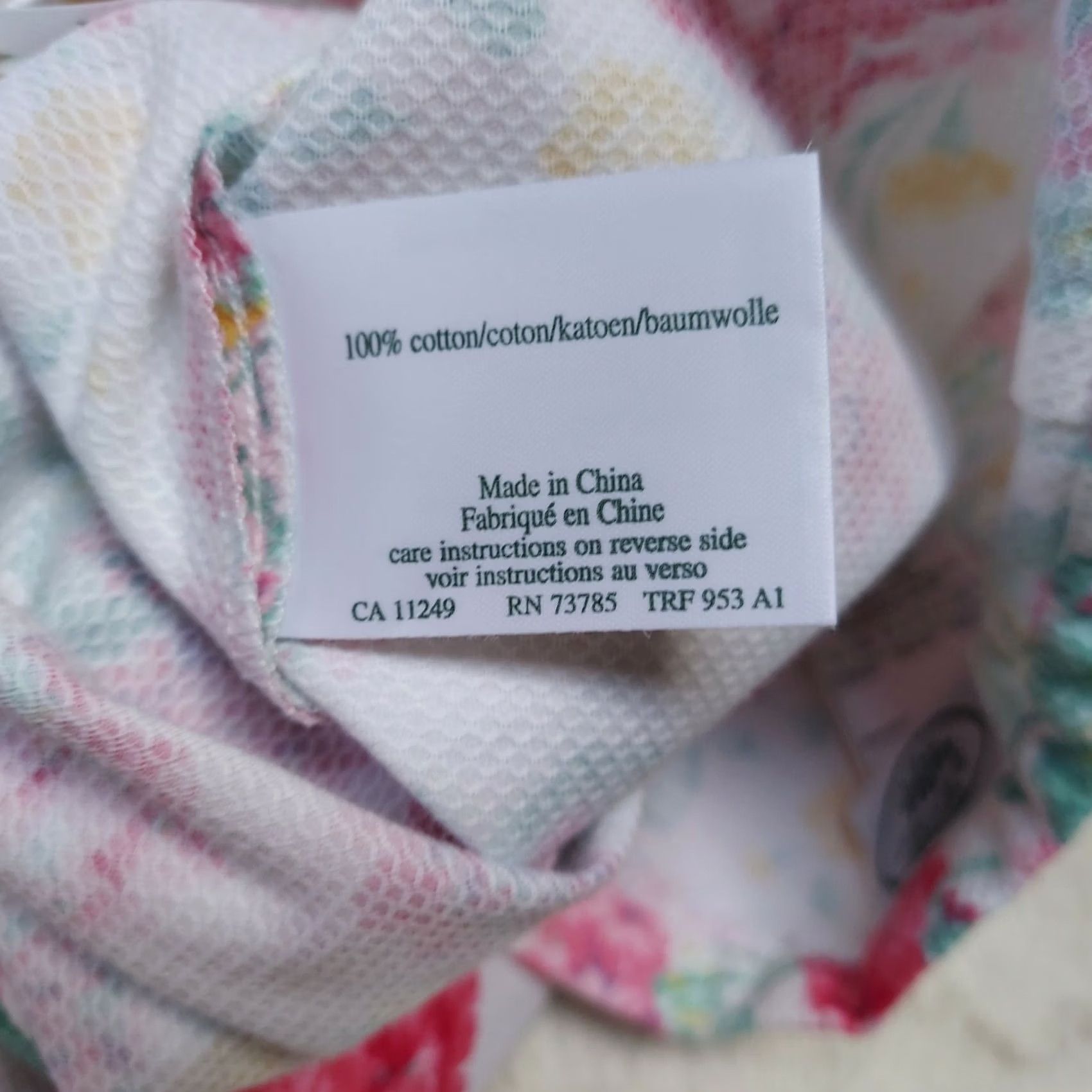 Laura Ashley Laura Ashley Womens Cotton Multicolor Floral High Rise Cropped Pants Size 10 Size 32" / US 10 / IT 46 - 4 Thumbnail