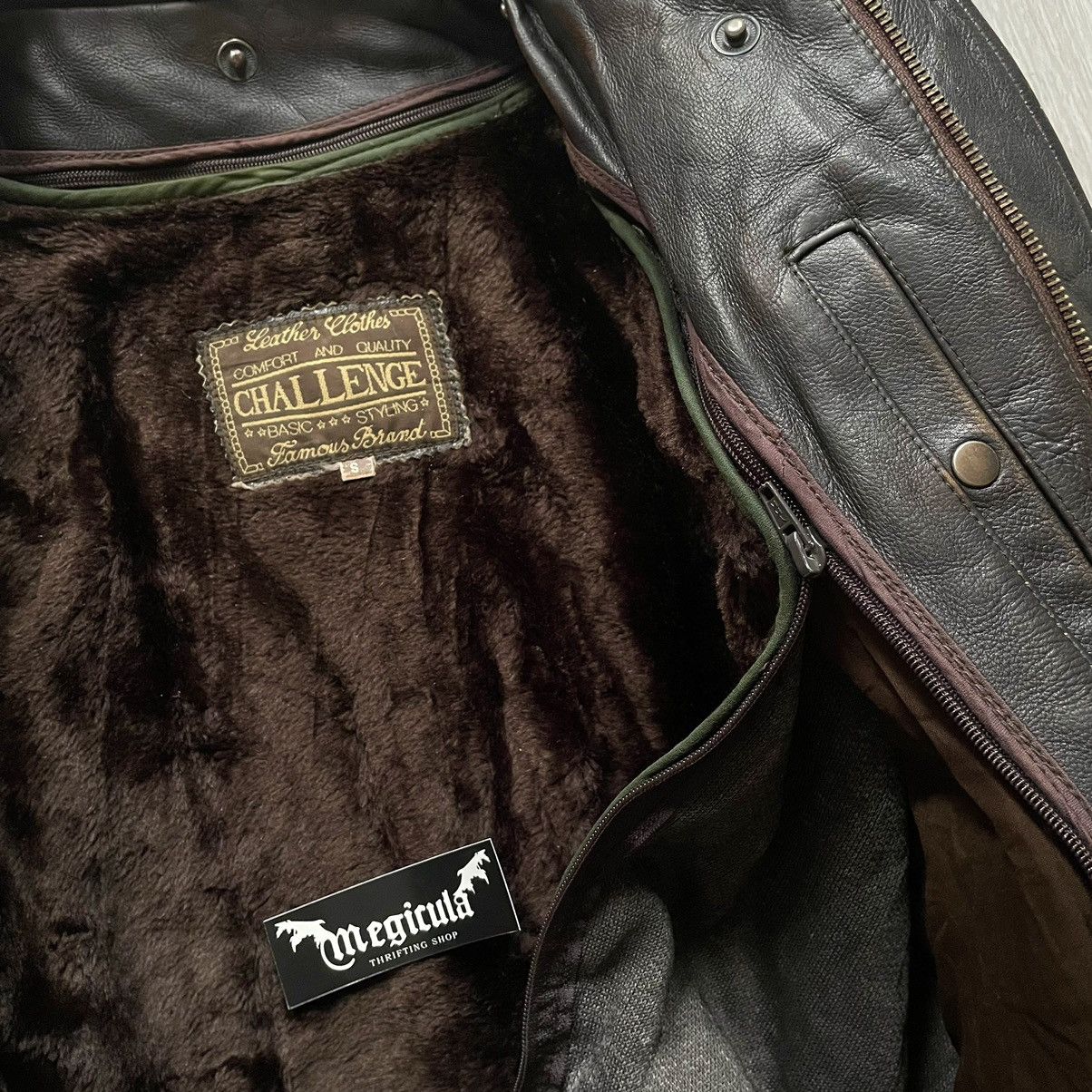 Other Challenge Vintage Pilot Flight Genuine Leather Jacket Size US L / EU 52-54 / 3 - 4 Thumbnail
