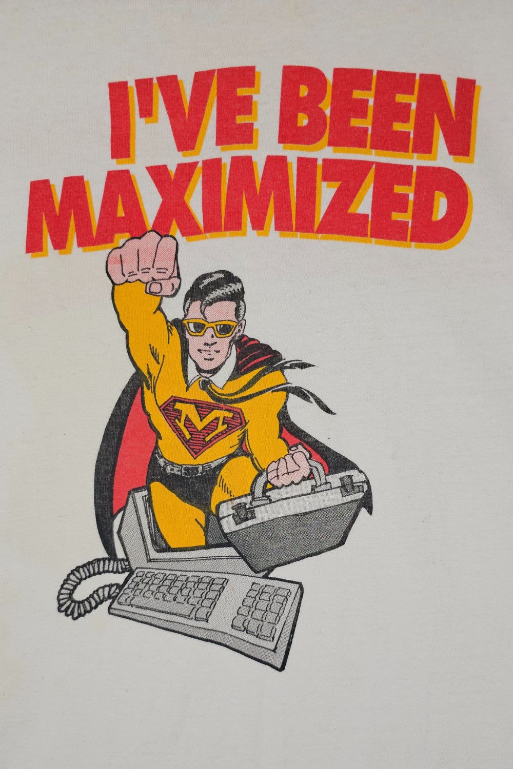 Hanes 1993 Maximizer for Windows Promo Tee - Hanes Beefy-T USA Size US XL / EU 56 / 4 - 9 Thumbnail