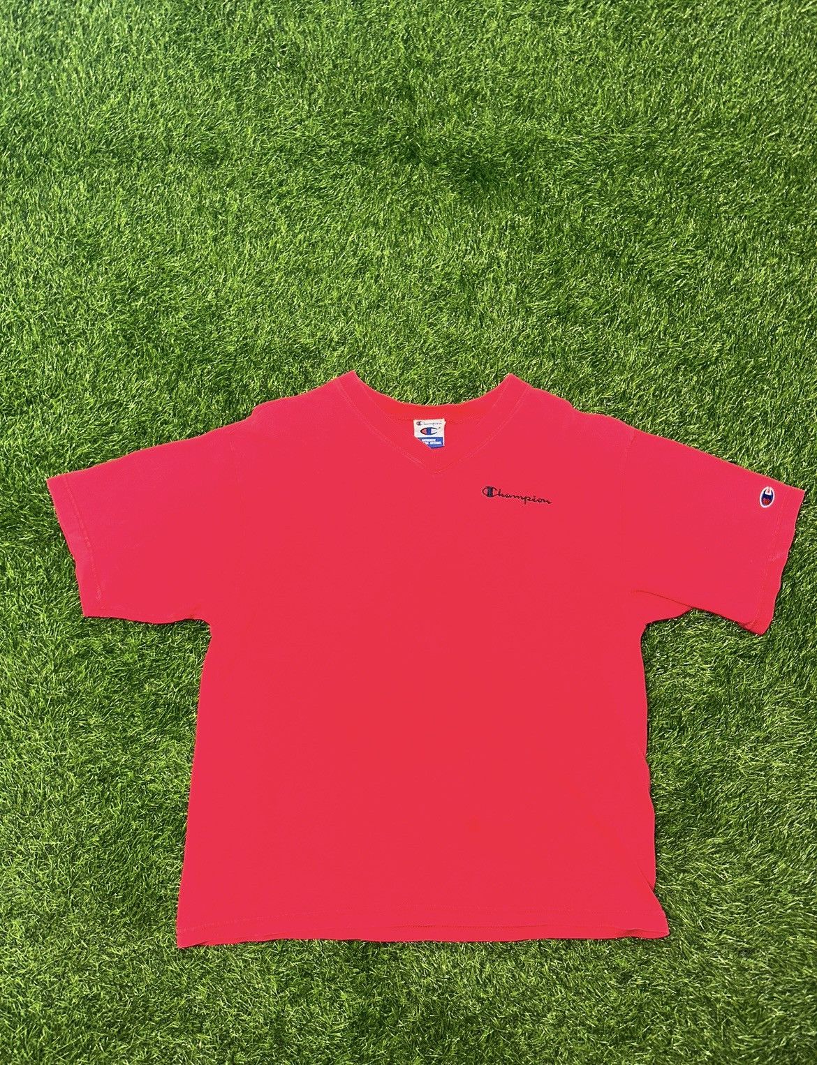Champion × Vintage Vintage Champion Tee Shirt V Neck Size Medium Size US M / EU 48-50 / 2 - 1 Thumbnail