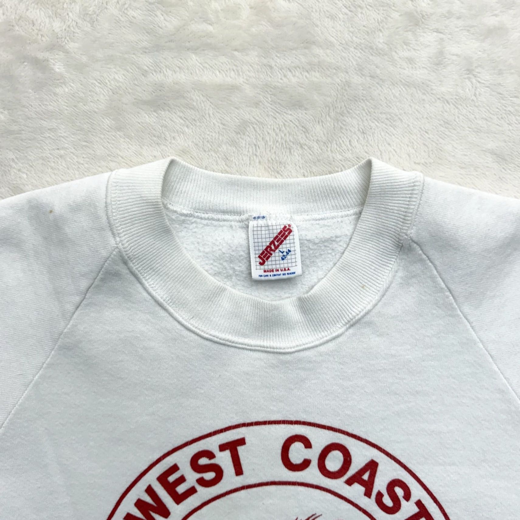 Jerzees VINTAGE Jerzees West Coast Karate Jiu-Jitsu Sweatshirt Mens Large White 80s Size US L / EU 52-54 / 3 - 3 Thumbnail