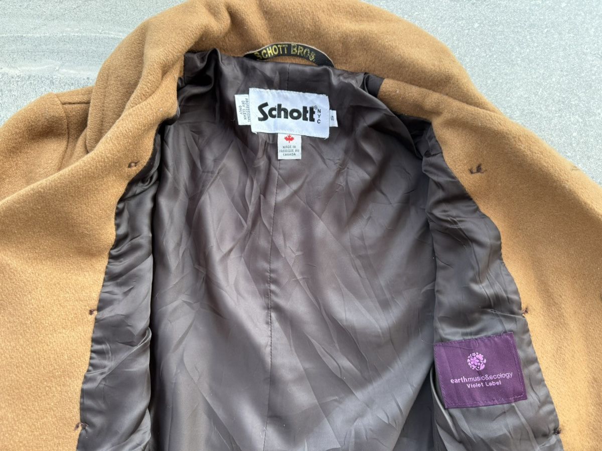 Schott Schott x Earth Music & Ecology Double Breasted Pea Coat Size S / US 4 / IT 40 - 10 Thumbnail