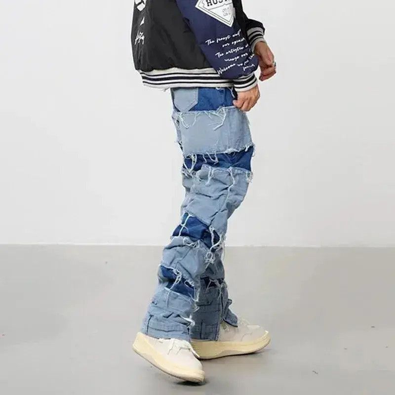 Japanese Brand Grunge Clothes Y2K Streetwear Baggy Stacked Jeans Size US 30 / EU 46 - 4 Thumbnail