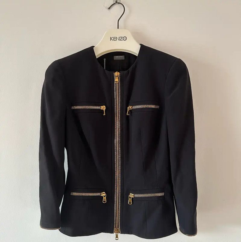 Alexander McQueen Alexander McQueen Black Polyester Women's Jacket 0089 Size M / US 6-8 / IT 42-44 - 1 Thumbnail