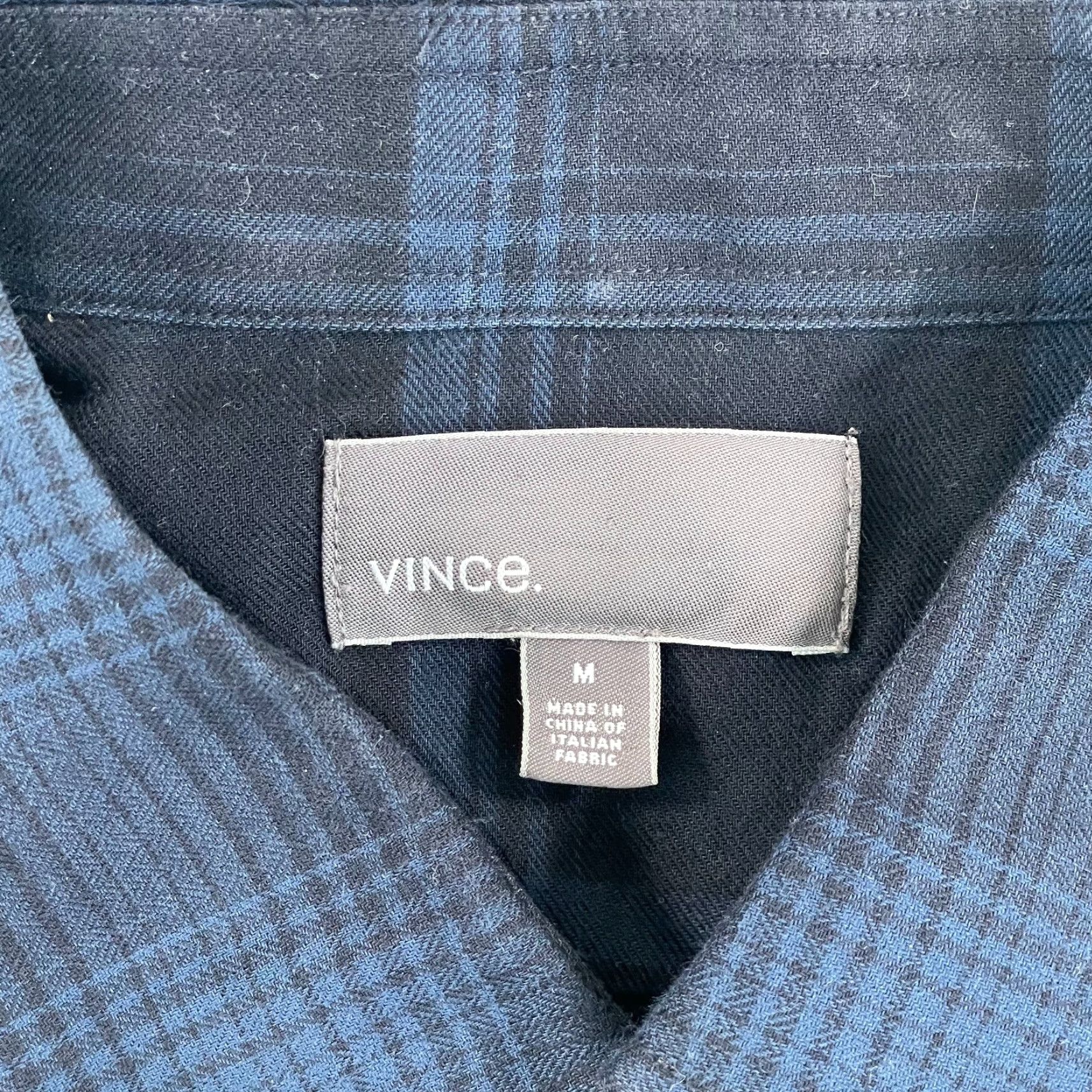 Vince Vince Shirt Men Medium Blue Buffalo Plaid Long Sleeve Pocket Designer Preppy Size US M / EU 48-50 / 2 - 2 Thumbnail