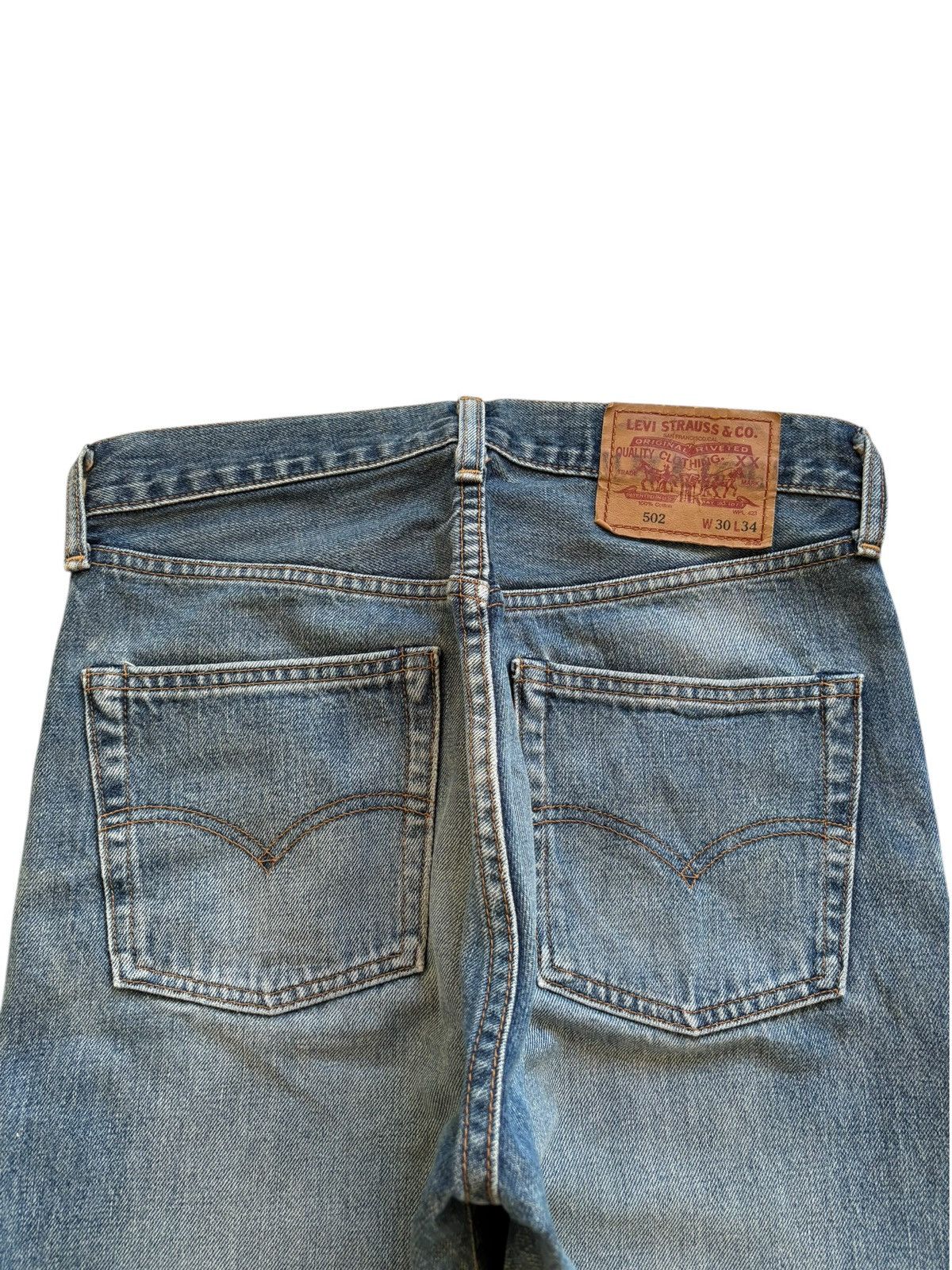 Levi's Vintage 80s Levis 502XX Big E Selvedge Mud Wash Loose Jeans Size US 29 - 9 Thumbnail