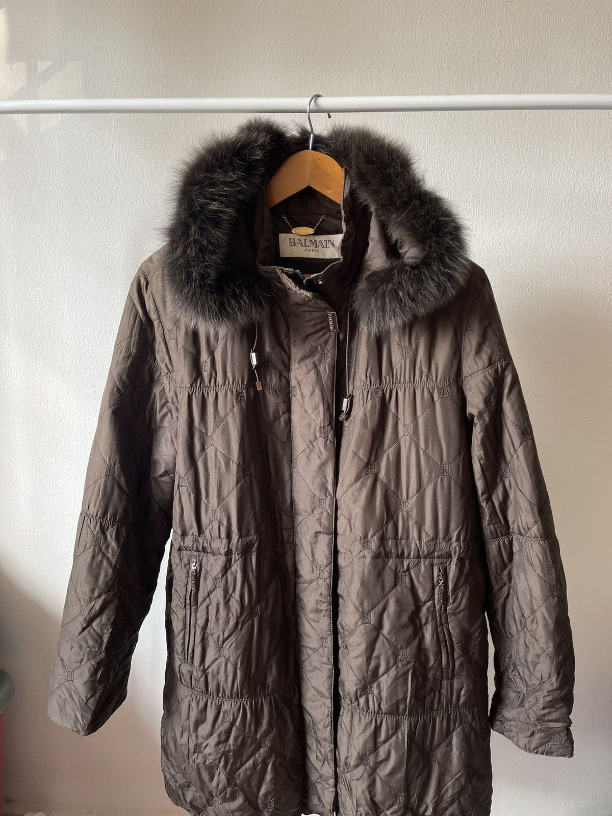 Balmain Vintage Balmain Fur Hoodie Jacket Size US XL / EU 56 / 4 - 5 Thumbnail