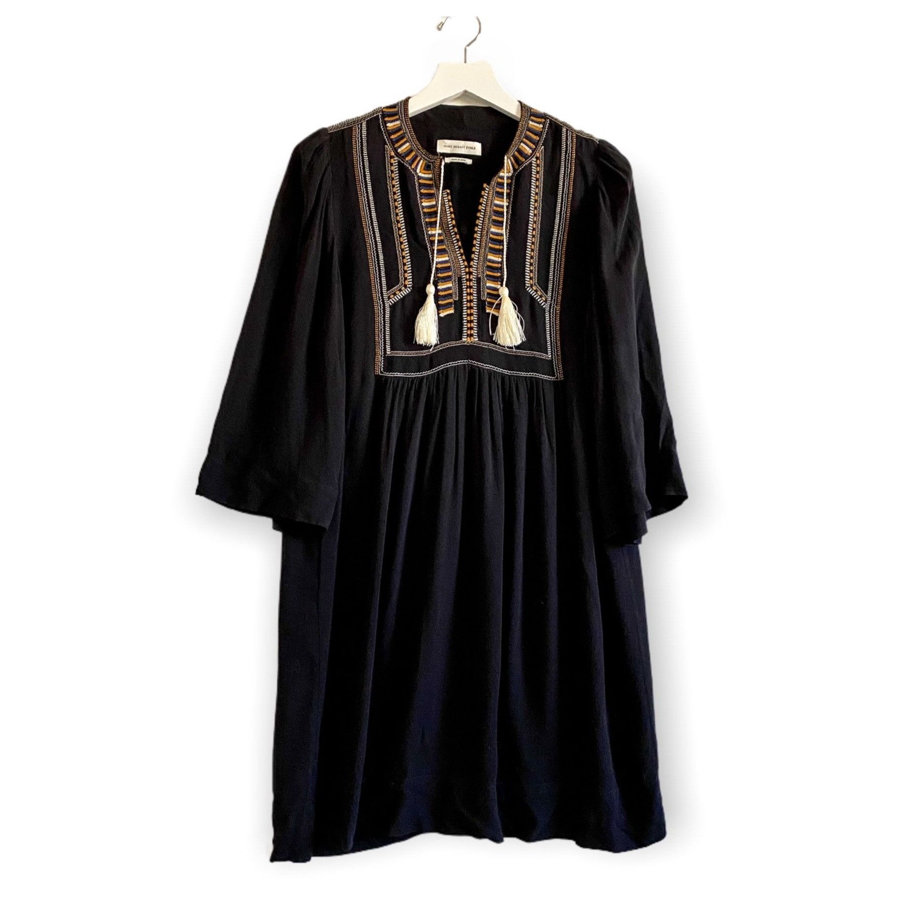 ISABEL MARANT ETOILE Black Clara Dress with Embroideries and