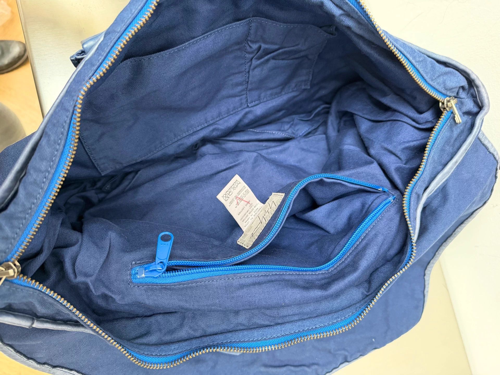 Yohji Yamamoto Yohji Yamamoto 12ss indigo dyed horse leather paneled Size ONE SIZE - 6 Thumbnail