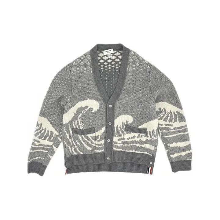 Thom Browne Thom Browne Geometric Pattern Cardigan Sweater -2507 Size US S / EU 44-46 / 1 - 8 Thumbnail