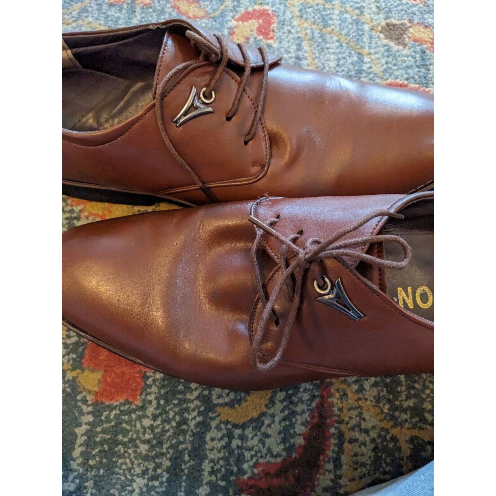 Other Men's Brown Derby Shoes Sz 46/12 Fashion Open Lace Style Size US 12 / EU 45 - 1 Thumbnail