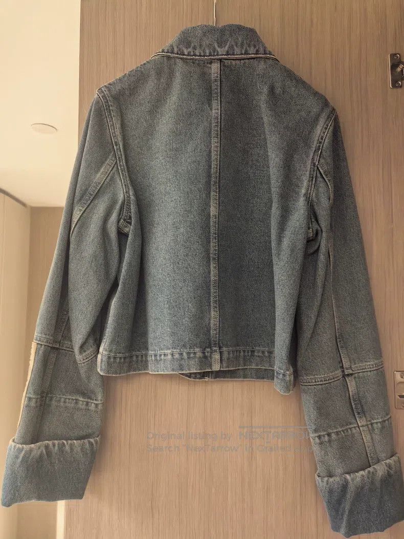 Loewe Loewe Cuff leather patch denim jacket Size XS / US 0-2 / IT 36-38 - 2 Thumbnail