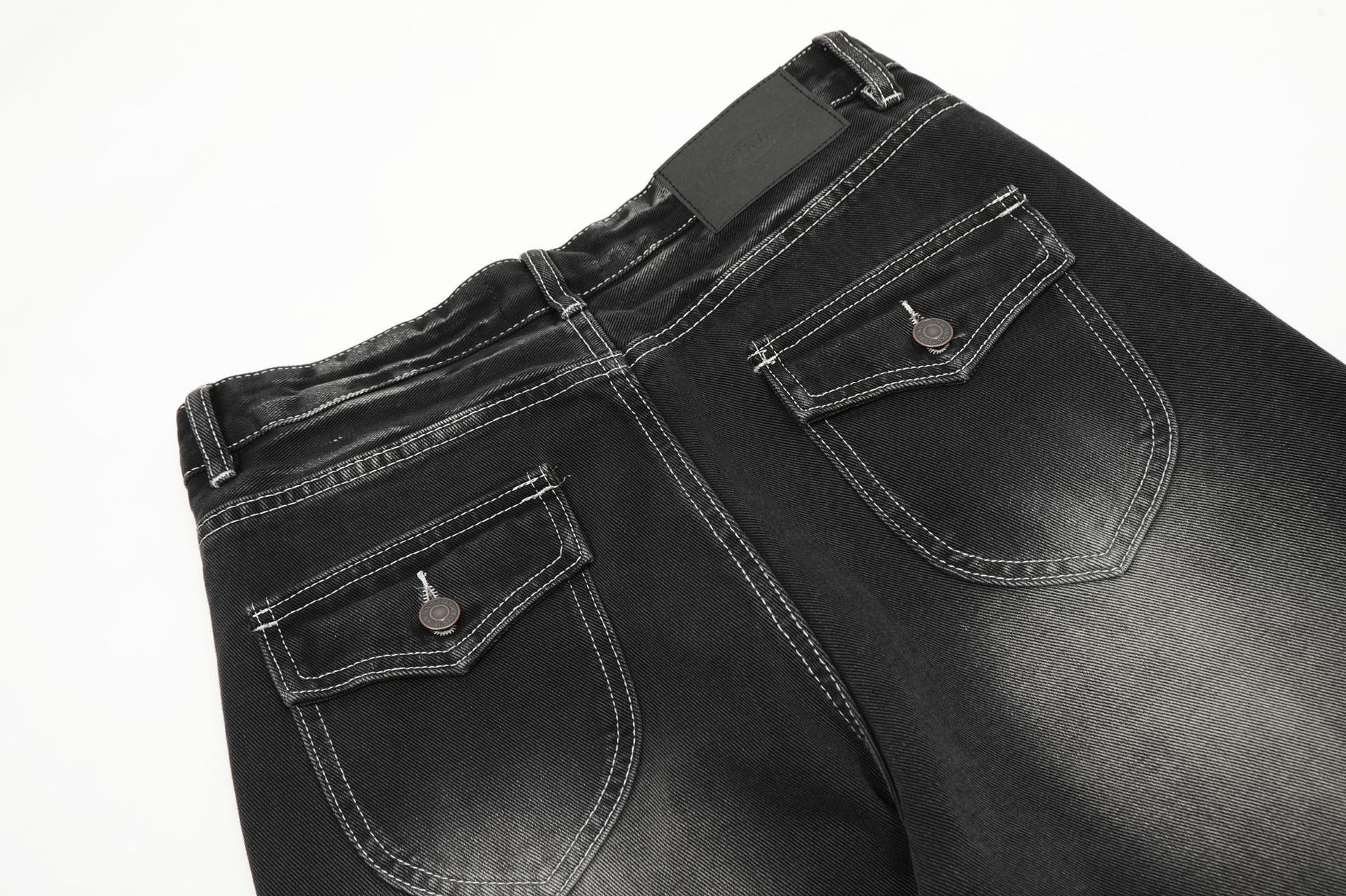 Japanese Brand × Jean Retro high street cracked versatile Cleanfit flared jeans Size US 32 / EU 48 - 5 Thumbnail
