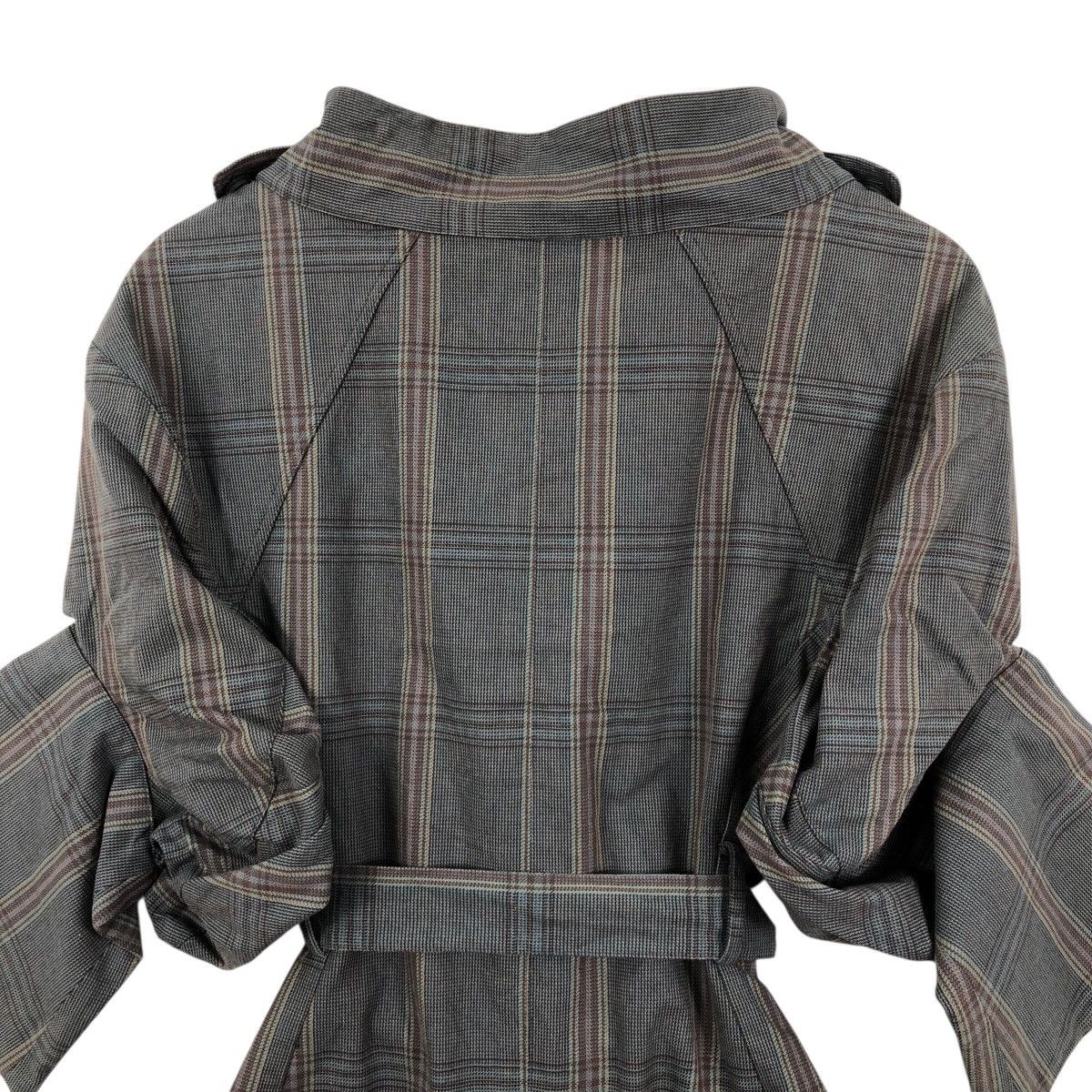 Marni Archival Marni Plaid Puffed Sleeve Belted Trench Coat IT 40 Size S / US 4 / IT 40 - 5 Thumbnail
