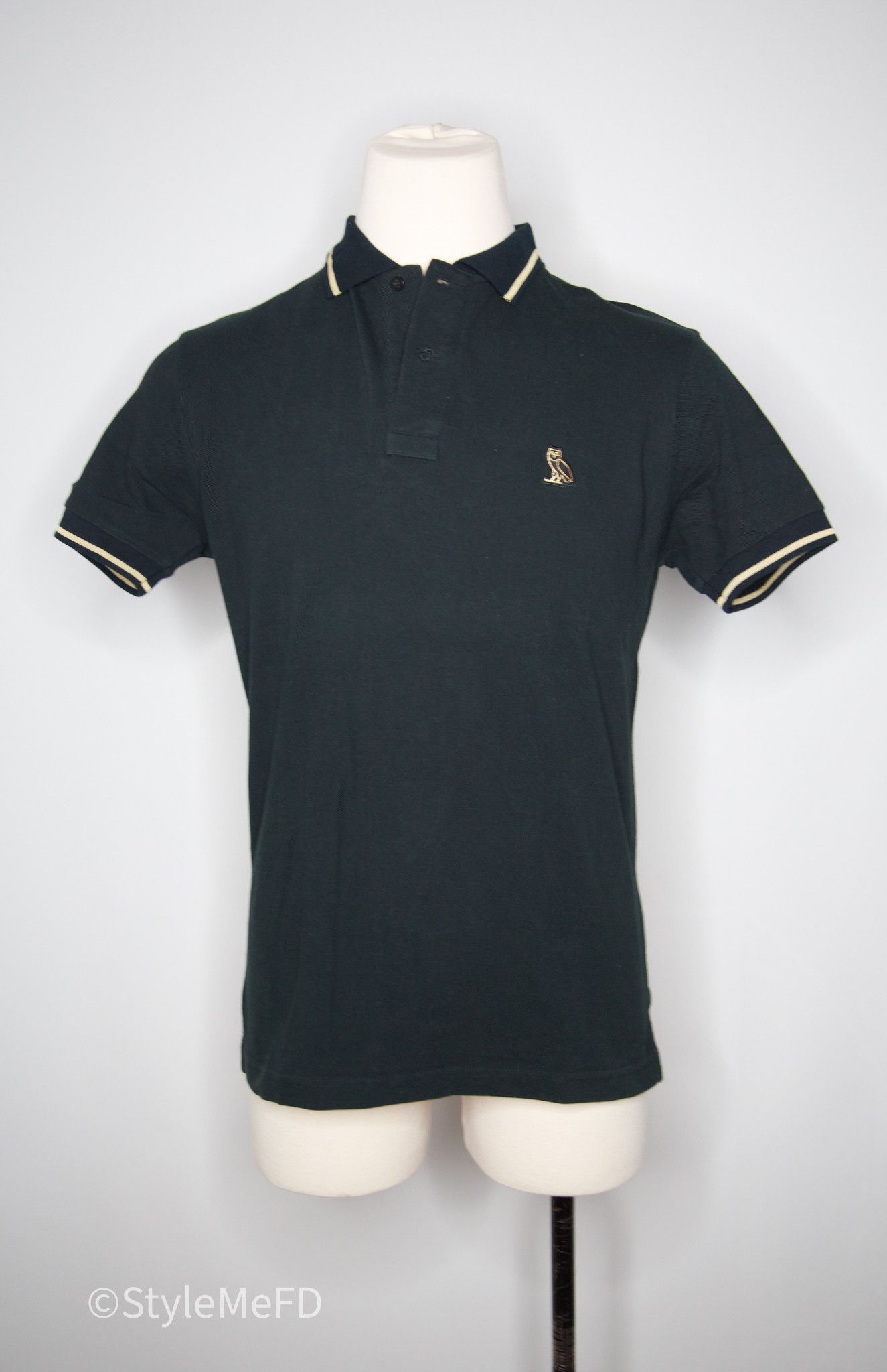 October's Very Own Men's OVO Black & Gold Polo Shirt w Owl Logo Size US XXS / EU 40 - 1 Thumbnail