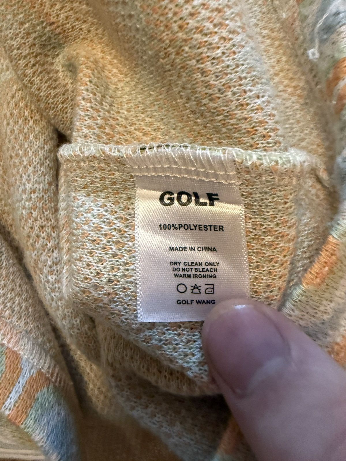 Golf Wang Golf Wang Cream Stripe Knit Polo Size US L / EU 52-54 / 3 - 4 Thumbnail