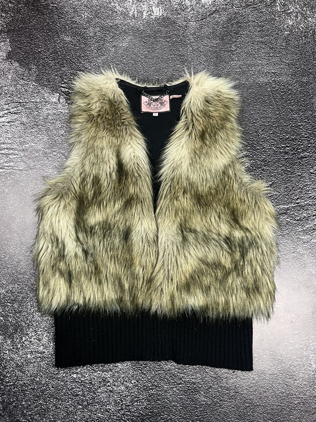 Juicy Couture Vintage Y2k Juicy Couture Fur Zip Vest Womens 00s Size XL / US 12-14 / IT 48-50 - 3 Thumbnail