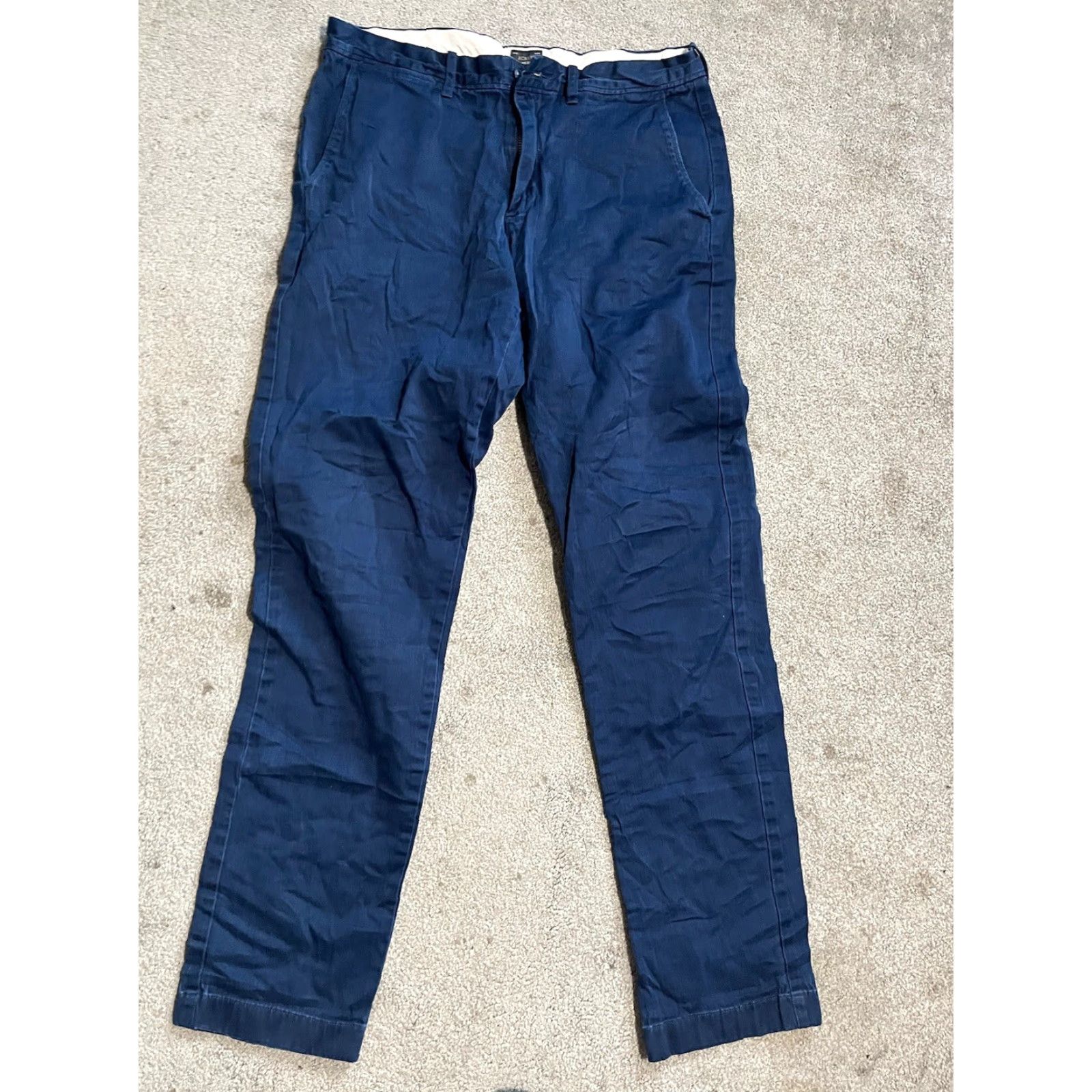 J.Crew J.CREW Stretch 770 Straight Pants Mens 32x31 Blue Chino Cotton Canvas Size US 32 / EU 48 - 2 Thumbnail
