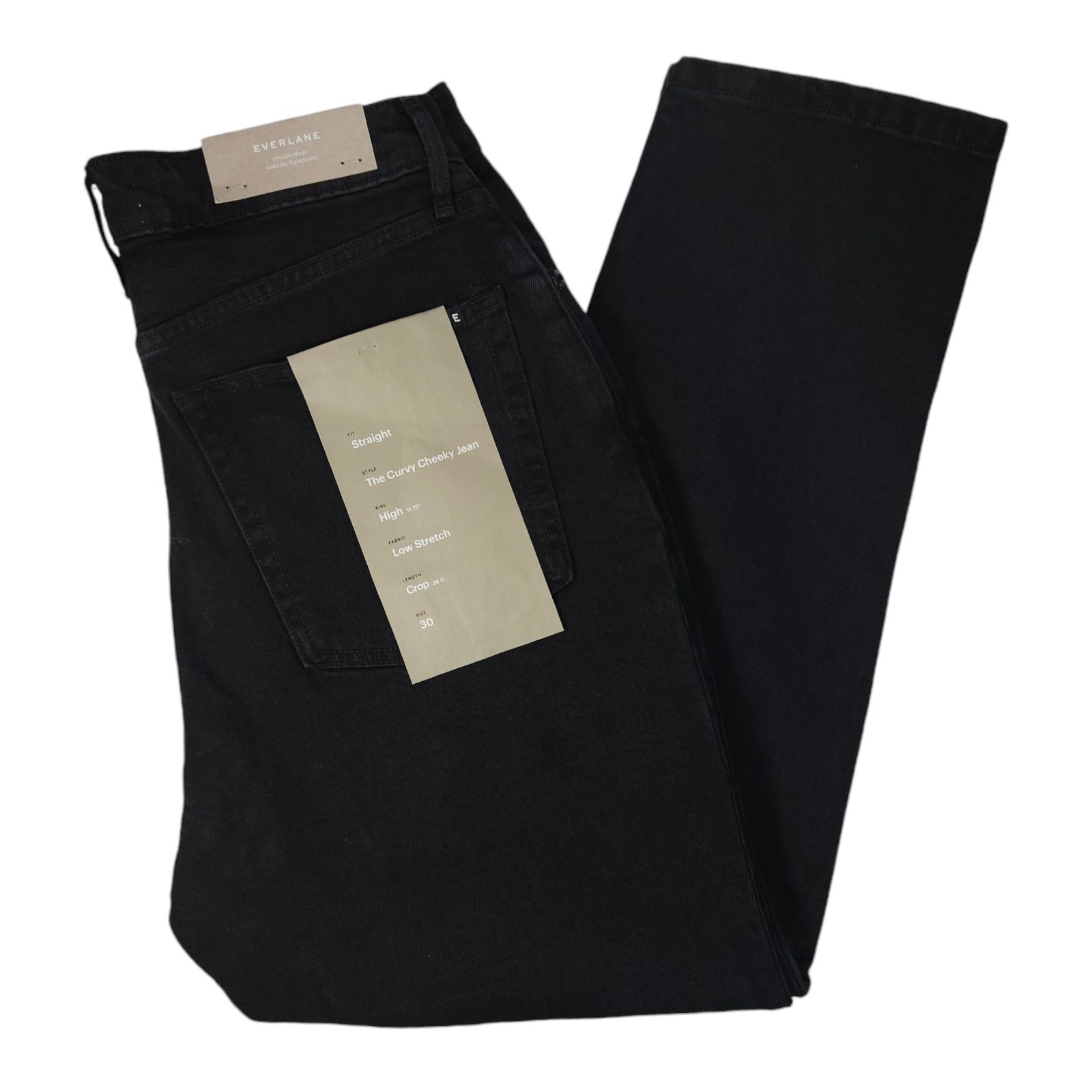NWT Everlane The Original Curvy Cheeky Jeans Sz. 30x26 Crop