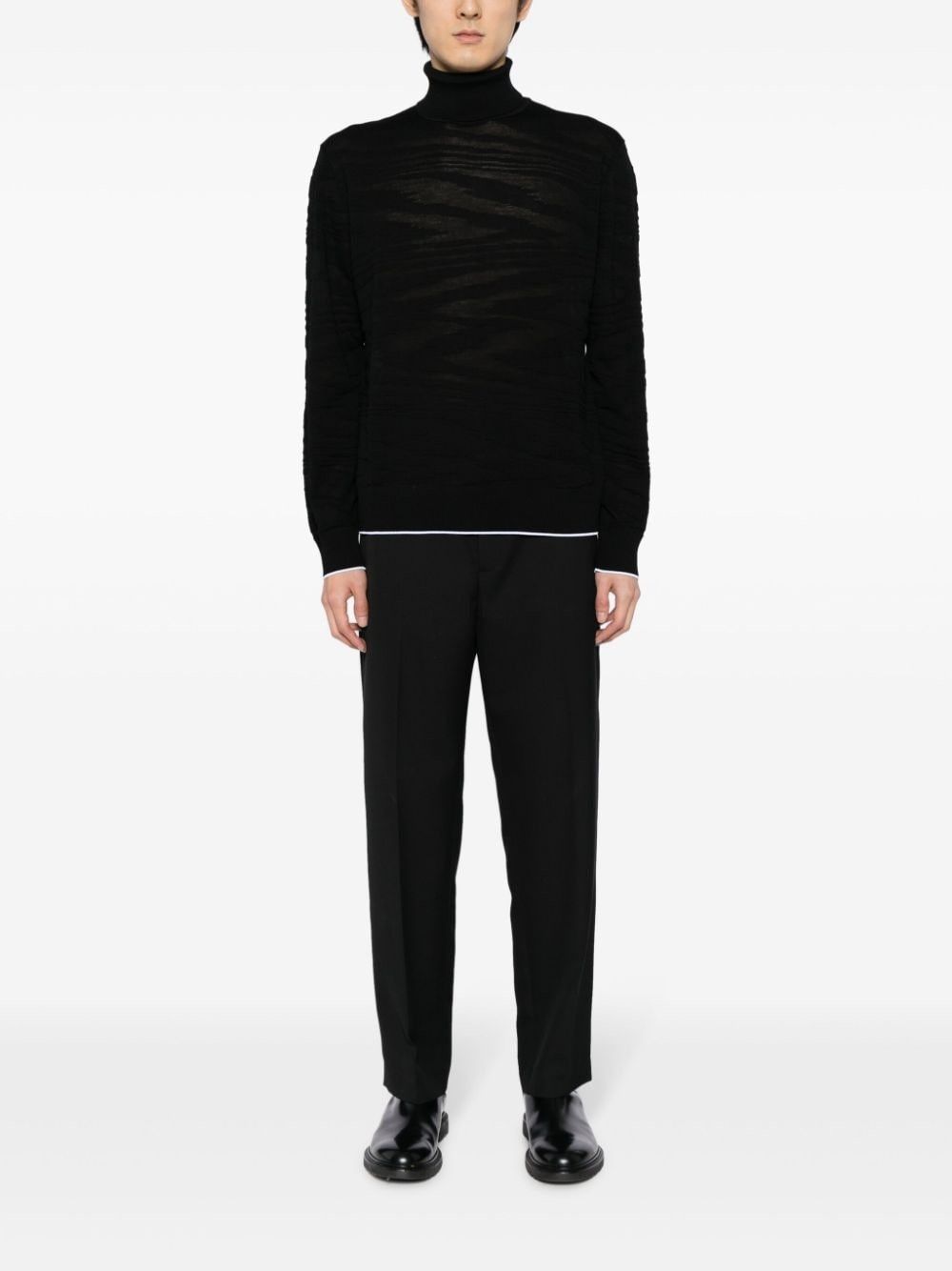 Missoni o1y0225 Turtleneck Sweatshirt in Black Size US M / EU 48-50 / 2 - 5 Thumbnail