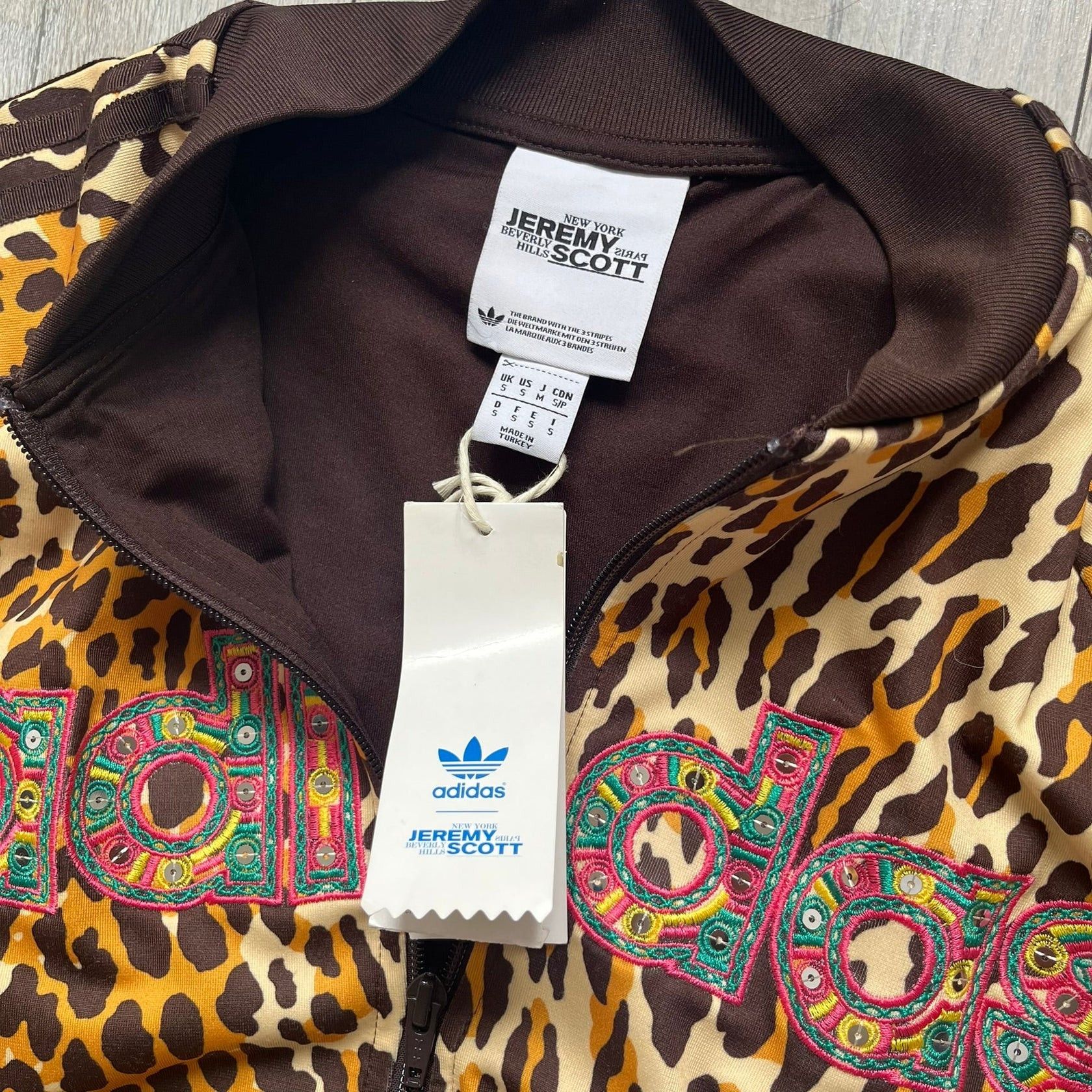 Adidas × Jeremy Scott Adidas Jeremy Scott 2015 Leopard Sequin Track Jacket Size US S / EU 44-46 / 1 - 9 Thumbnail