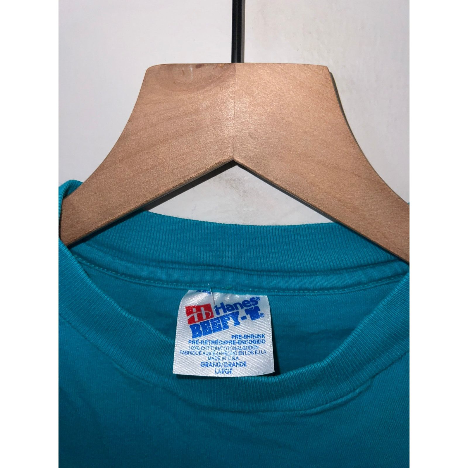 Hanes Vintage 1st Bank Shirt Of Avon Teal Tee 90s VTG L Large Size US L / EU 52-54 / 3 - 4 Thumbnail
