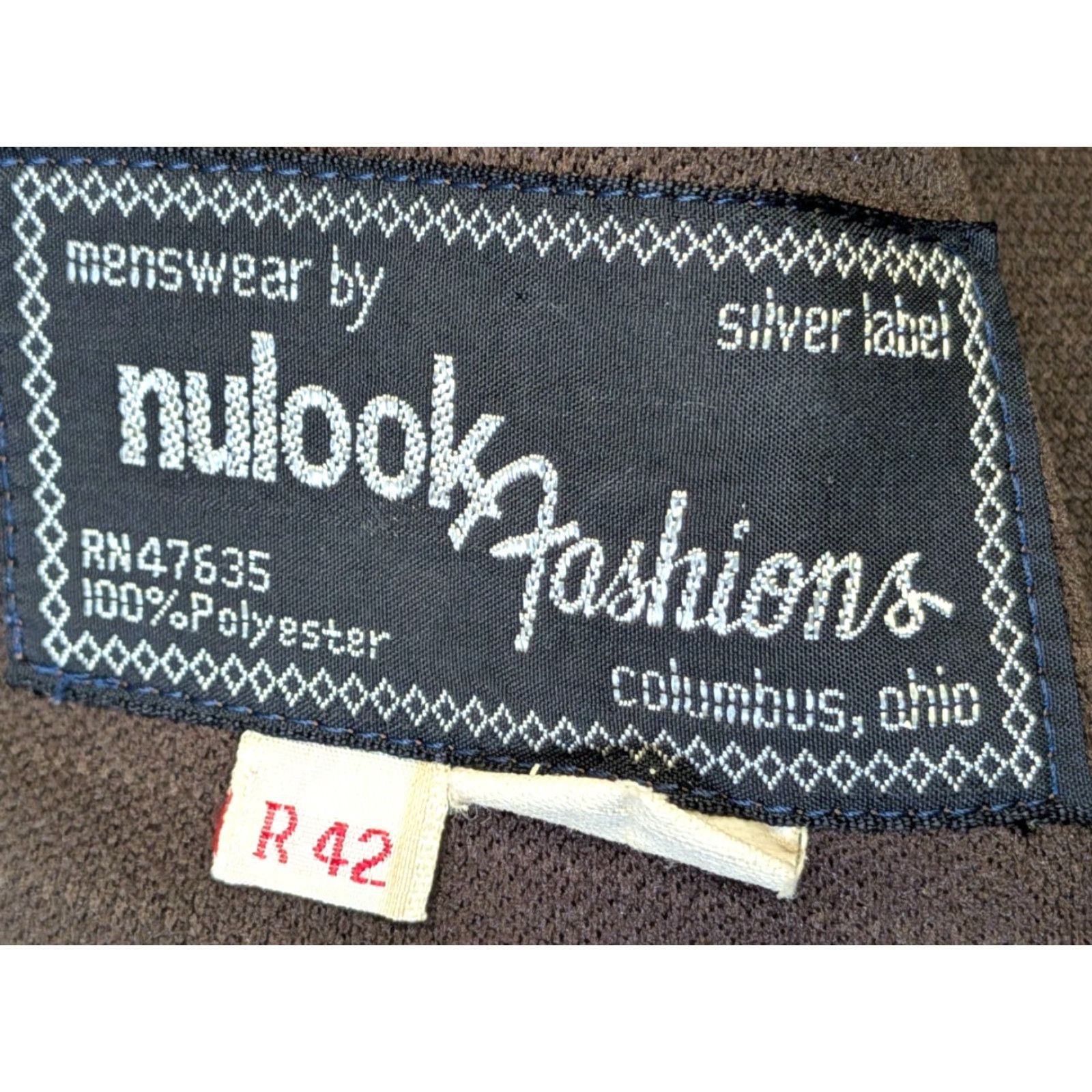 Vintage VINTAGE Menswear Nulook Fashions Silver Label Mens Brown Button Up Blazer Jacket Size 42R - 5 Thumbnail