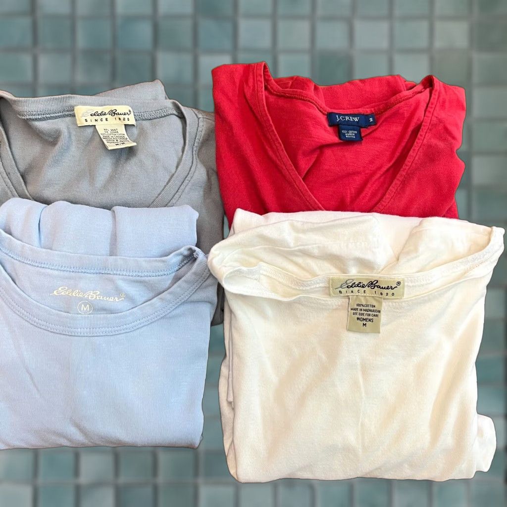 J.Crew Pack of 4 J.Crew Eddie Bauer Womens Long Sleeve T-Shirts Multicolor Size M Casual Classic Size M / US 6-8 / IT 42-44 - 1 Thumbnail