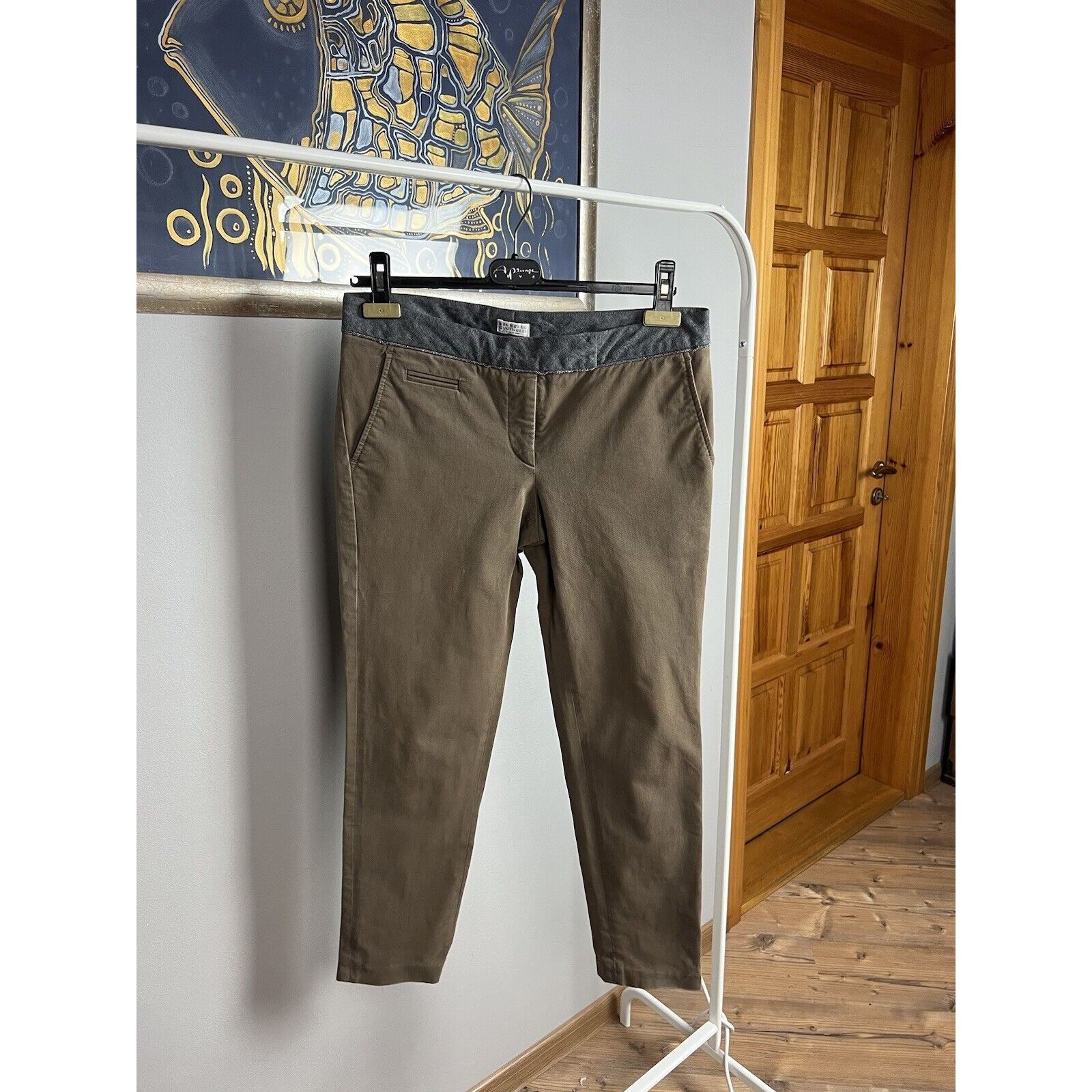 Brunello Cucinelli Brunello Cucinelli Brown Cropped Skinny Pants Size IT 42 US Size 28" / US 6 / IT 42 - 3 Thumbnail
