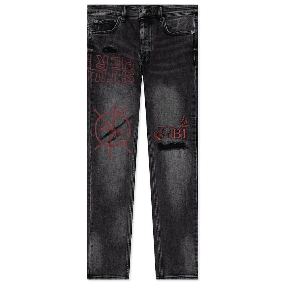 Ksubi RARE Ksubi Chitch Maniac Embroidered Jeans Size 36 Gray Size US 36 / EU 52 - 1 Thumbnail