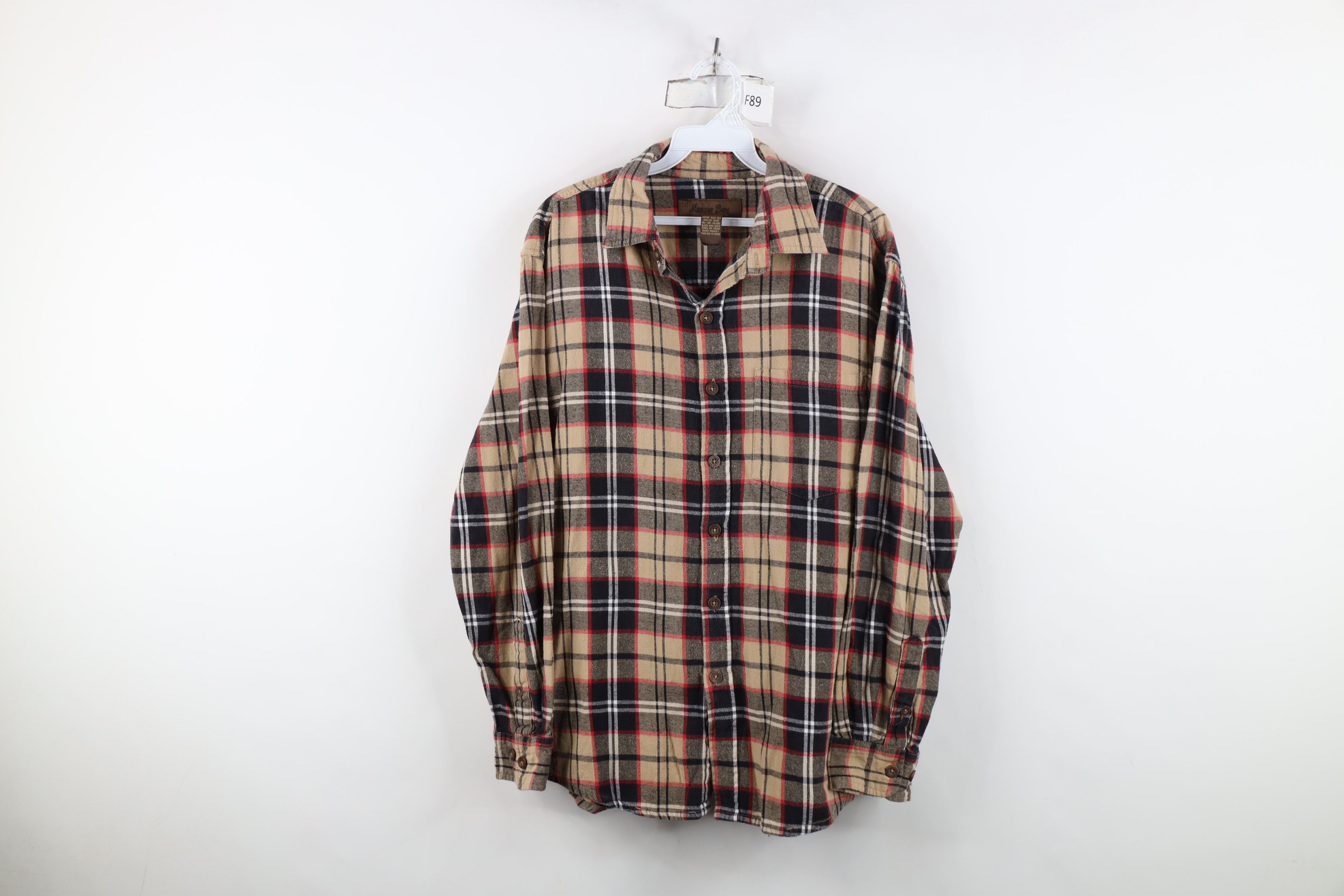 Vintage Vintage 90s Streetwear Flannel Collared Button Shirt Plaid Size US L / EU 52-54 / 3 - 1 Thumbnail