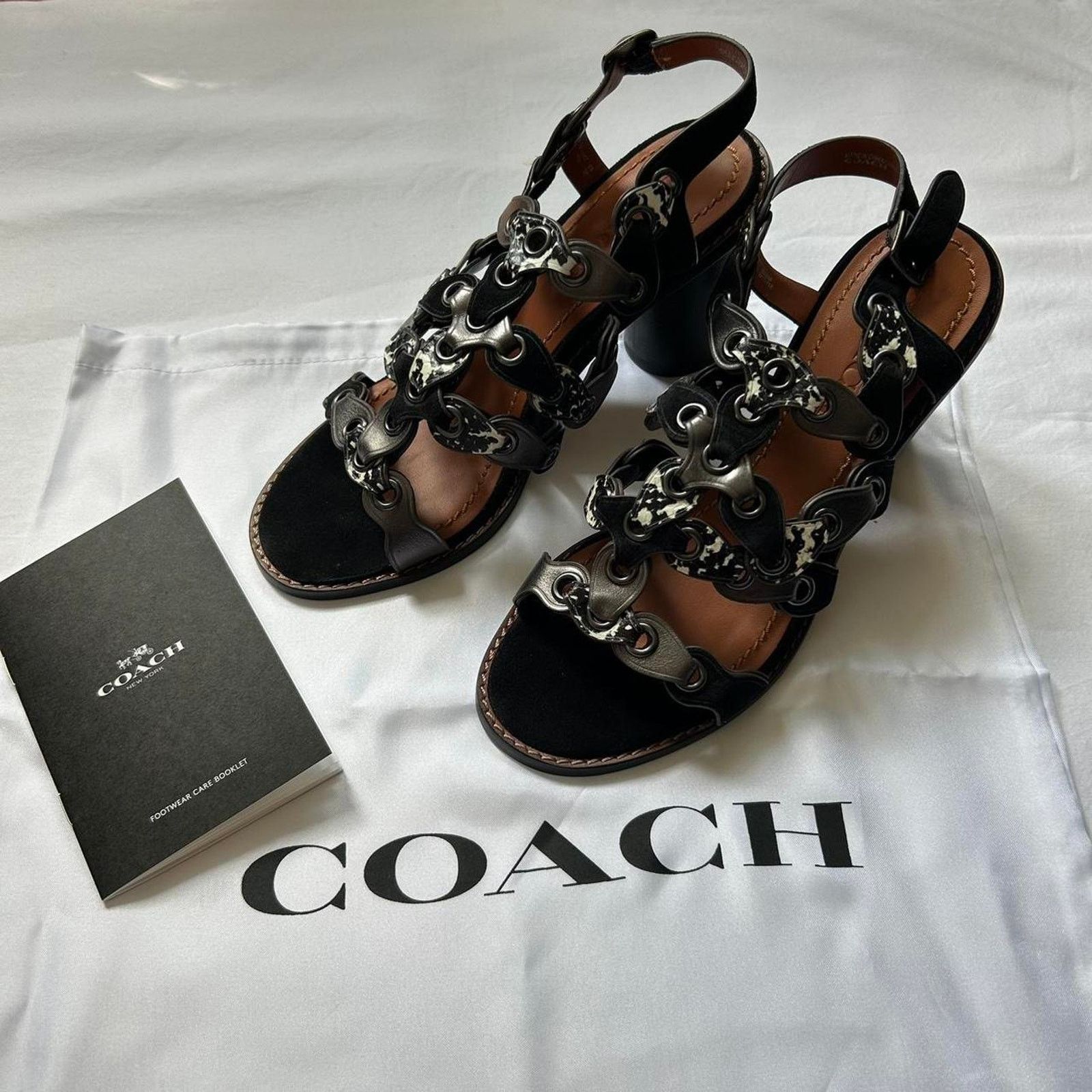 Coach Coach Mid Heel Strappy Leather Sandals Size US 6 / IT 36 - 1 Thumbnail