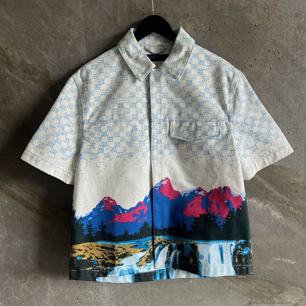Louis Vuitton × Virgil Abloh 22AW Louis Vuitton Short Sleeve Denim Jacket Size US L / EU 52-54 / 3 - 13 Thumbnail