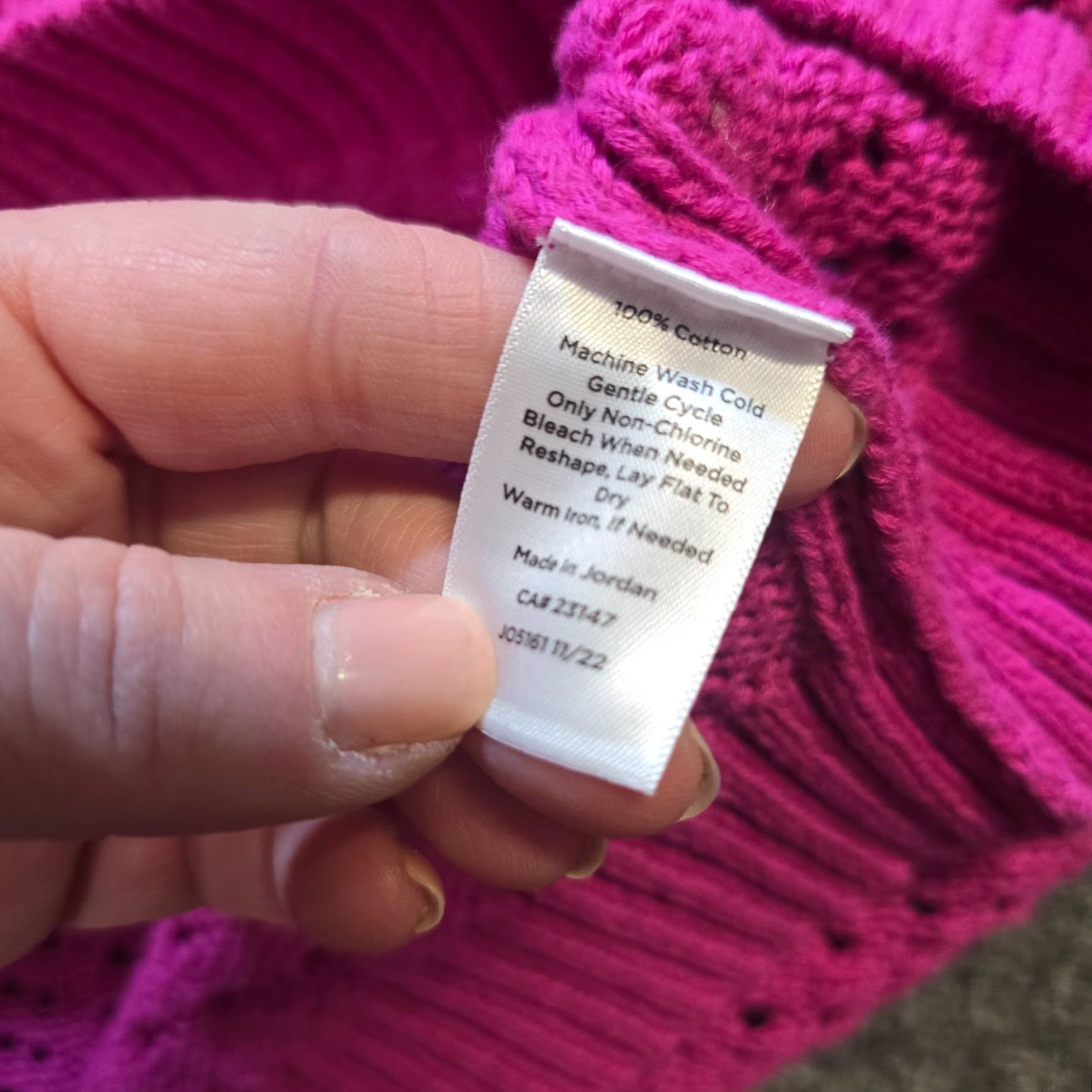 Talbots Talbots Sweater Women Large Petite Hot Pink Open Knit Long Sleeve Casual Capsule Size L / US 10 / IT 46 - 7 Thumbnail