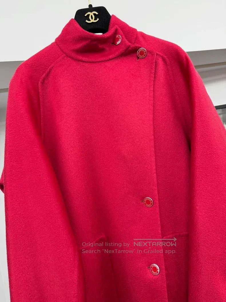 Hermes Hermes Red Cashmere Coat Size XXS / US 00 / IT 34 - 2 Thumbnail