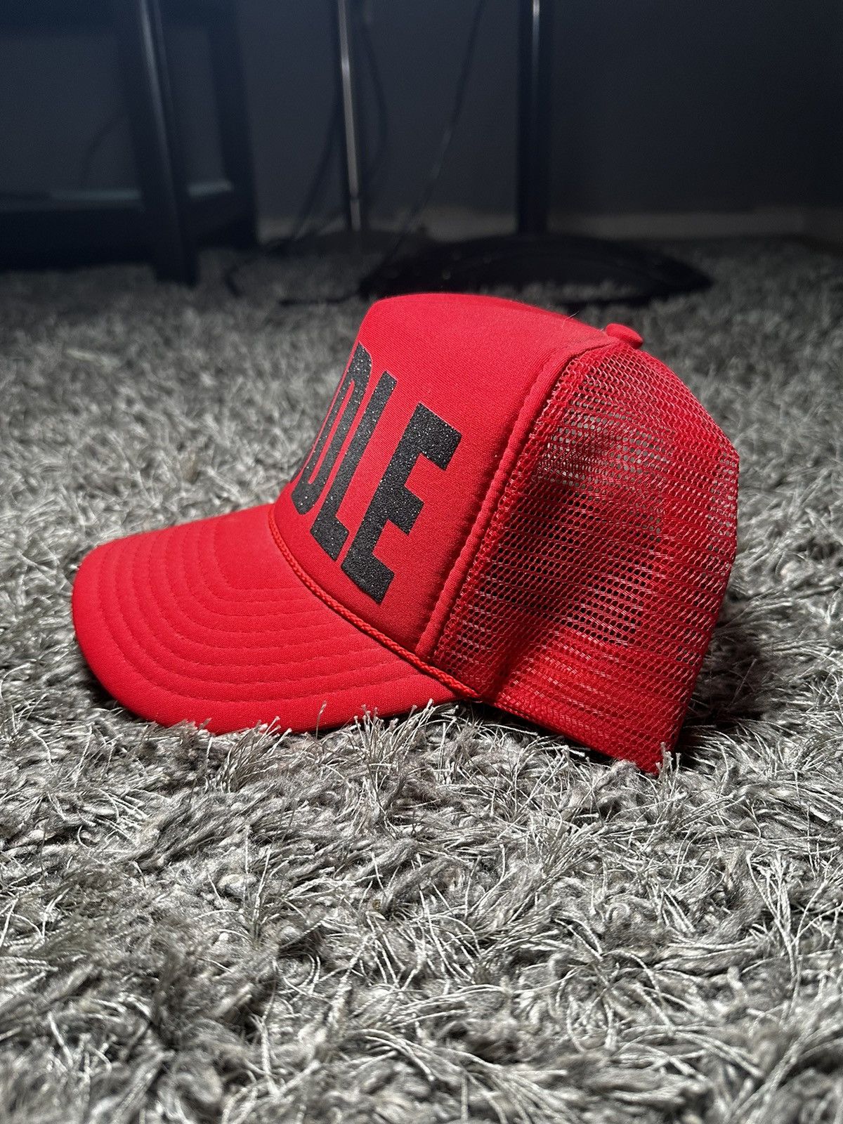 Antony Riddle Red/Black Glitter RiDDLE Trucker Hat Size ONE SIZE - 4 Thumbnail
