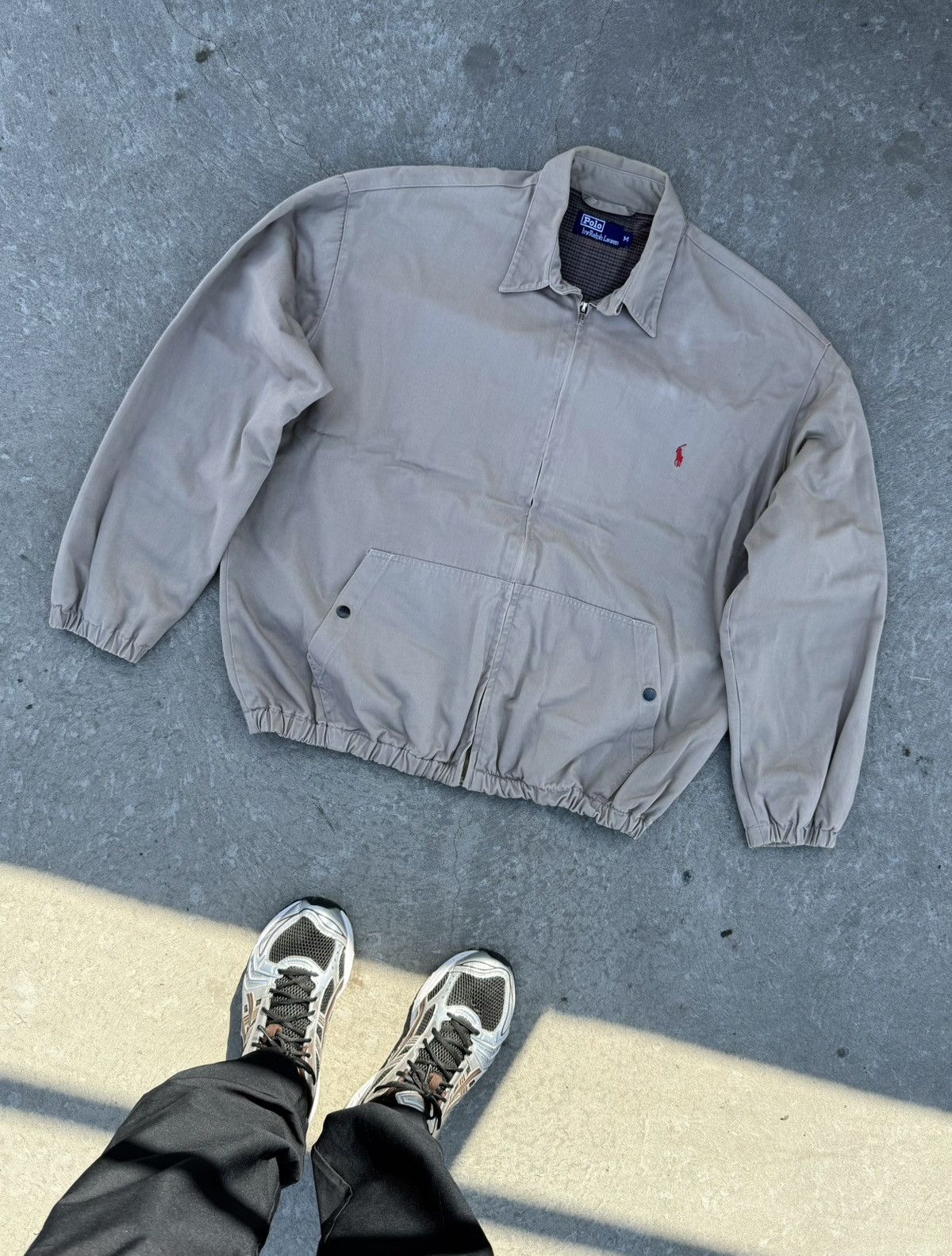 Ralph Lauren Vintage Polo Ralph Lauren Old Many Y2k Beige Bomber Jacket Size US M / EU 48-50 / 2 - 1 Thumbnail