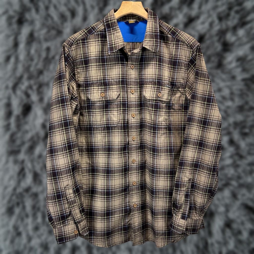 Eddie Bauer Eddie Bauer Travex Flannel Shirt Large Tall Men’s Brown Plaid Button Up Sz LT Size US L / EU 52-54 / 3 - 1 Thumbnail