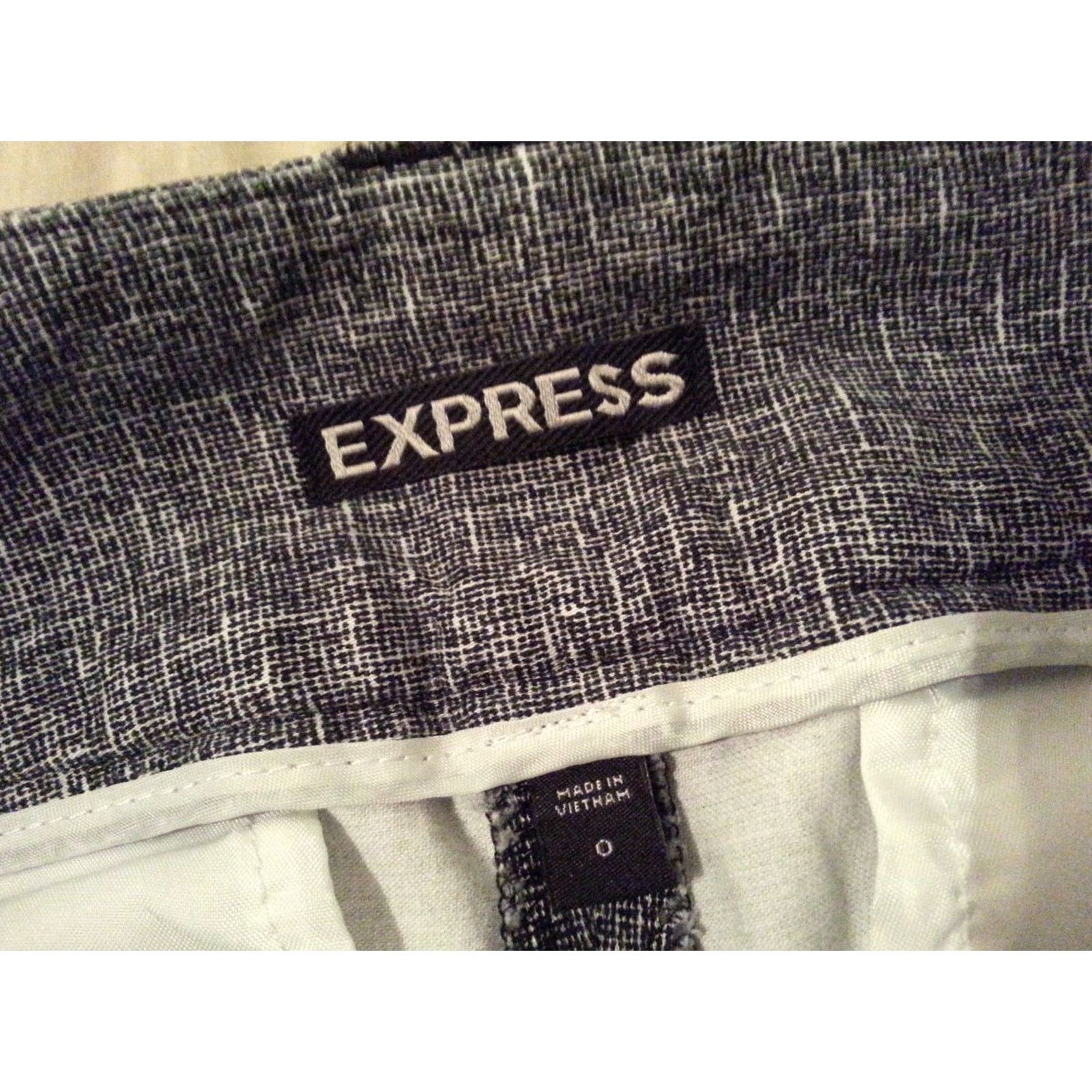 Express Womens Express Pants Dress Khaki Gray 0 28x22 Cotton Slim Capris Cropped Modern Size 25" / US 0 / IT 36 - 6 Thumbnail