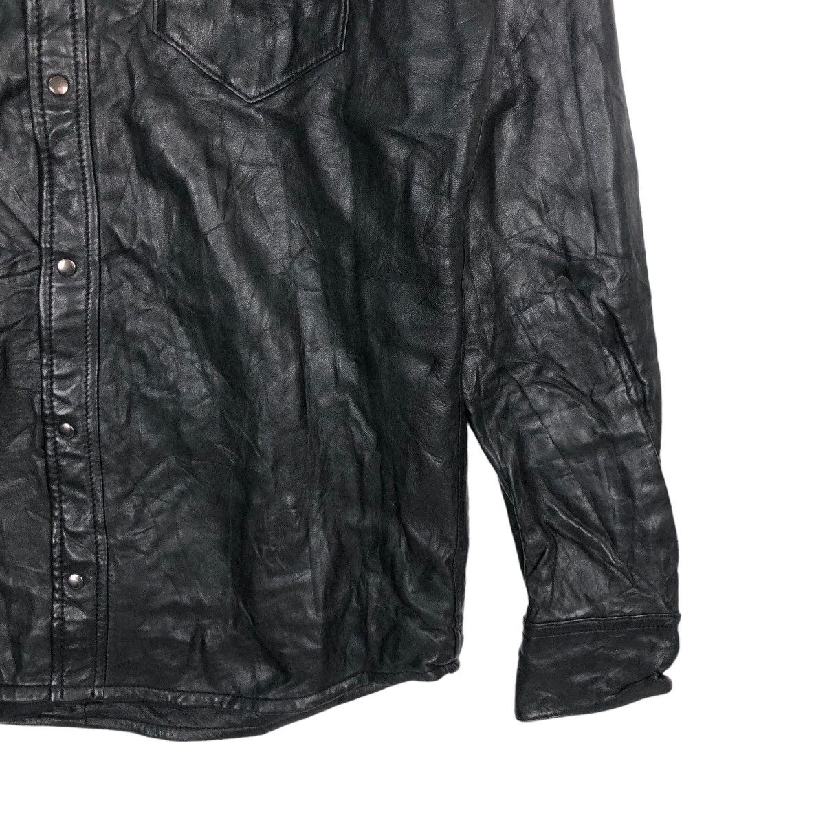 Japanese Brand VINTAGE SOFT LEATHER JACKET SFODERATO SHIRTS JACKET Size US M / EU 48-50 / 2 - 4 Thumbnail