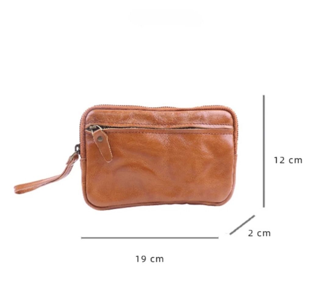 Japanese Brand × Leather × Vintage Vegetable Tanned Zipper Clutch Wallet Size ONE SIZE - 5 Thumbnail