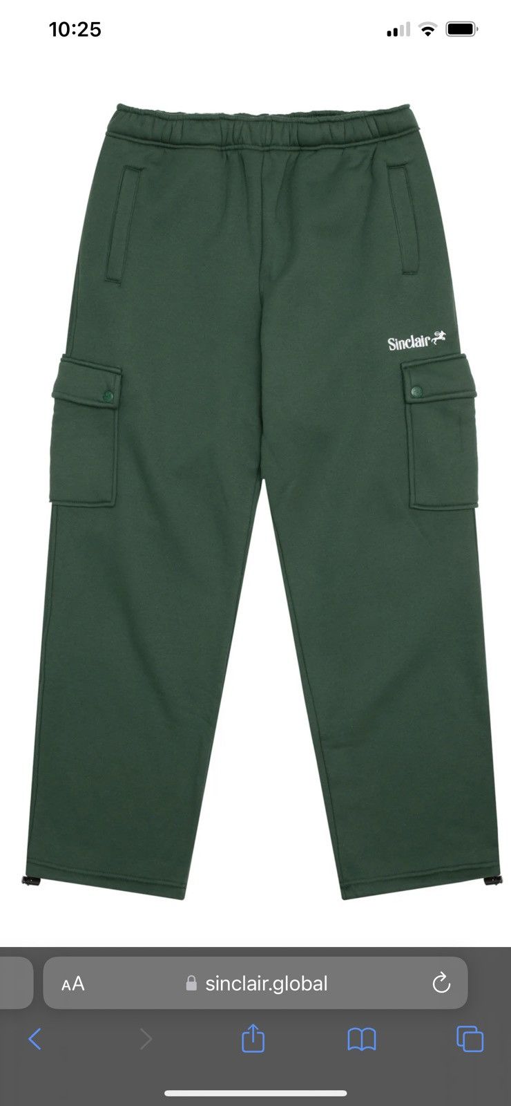 image of Sinclair Global The Texture Cargo in Green, Men's (Size 36)