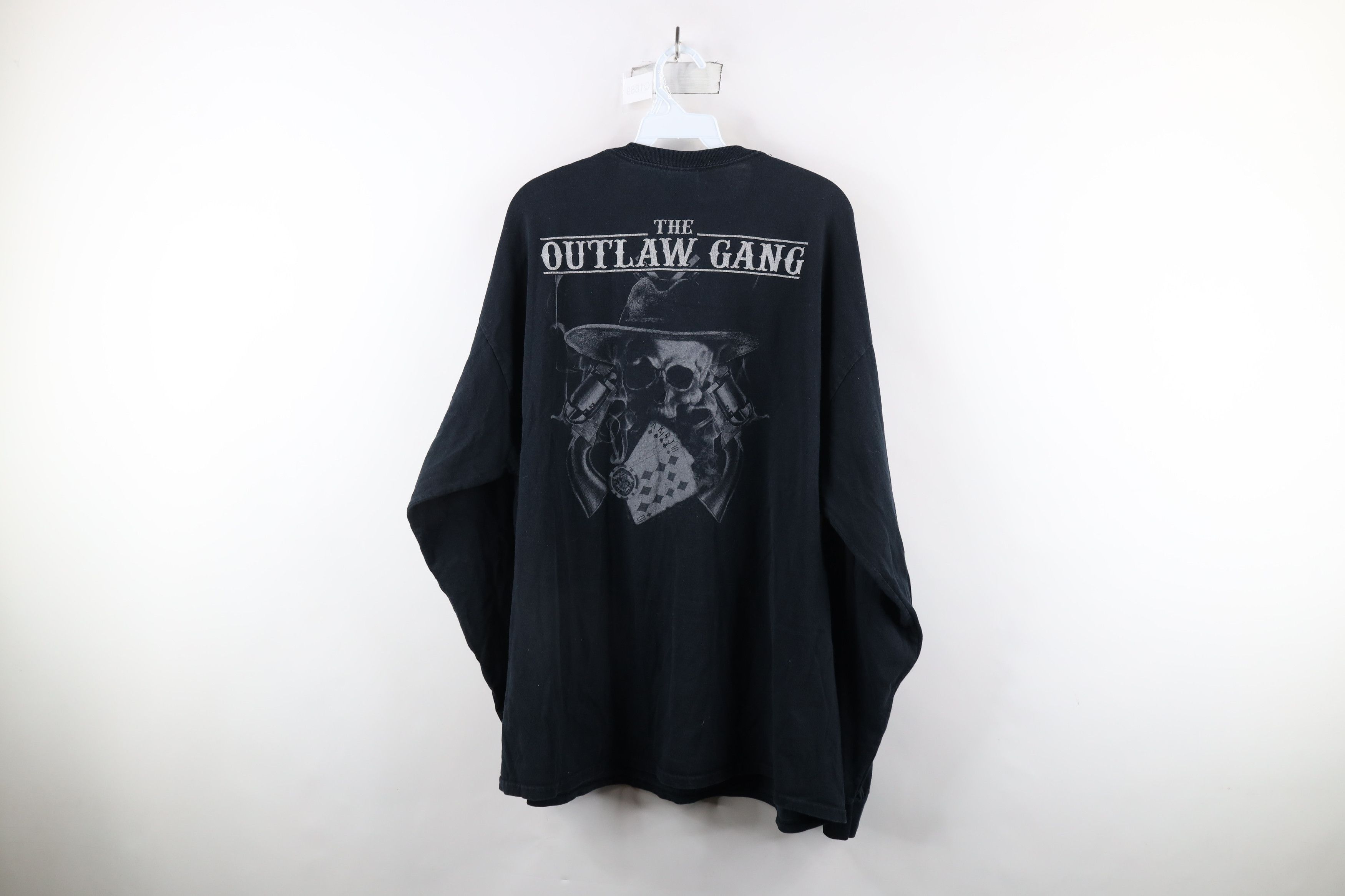 Vintage Vintage Streetwear Gang Skull Guns Long Sleeve T-Shirt Size US XXL / EU 58 / 5 - 11 Thumbnail