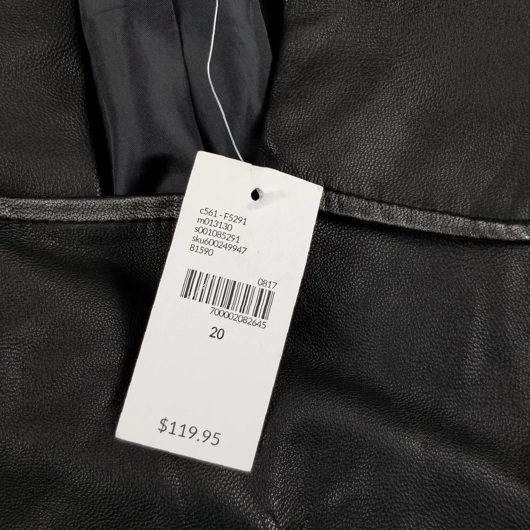 Vintage VINTAGE NWT Lane Bryant 20 Moto Jacket Faux Leather Black - Jacket - Women Plus 20 Black Moto Leather Zip Front Sized? Size 3XL / US 20-22 - 3 Thumbnail